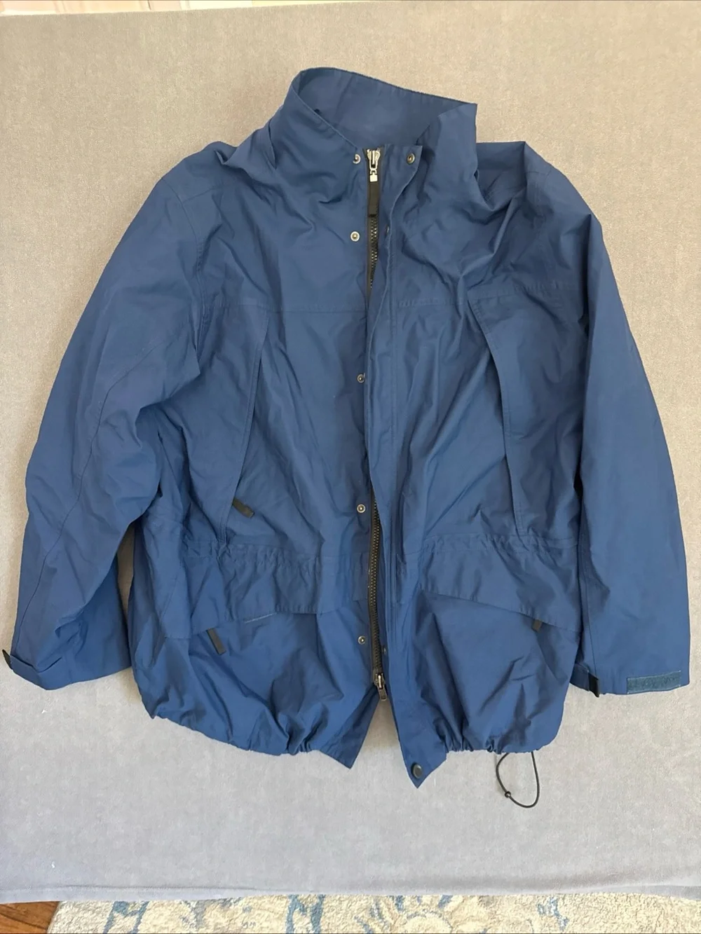 Eddie Bauer Men's Gore-Tex Wind-Resistant Raincoat Size XXL Blue